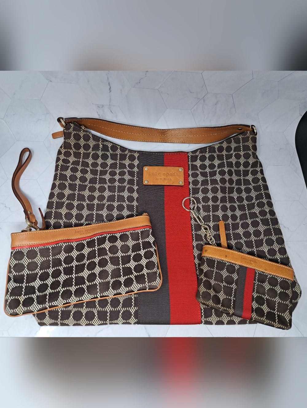 Kate Spade  Noel - Serena Handbag With Coin Purse and Wristlet - Three Pieces